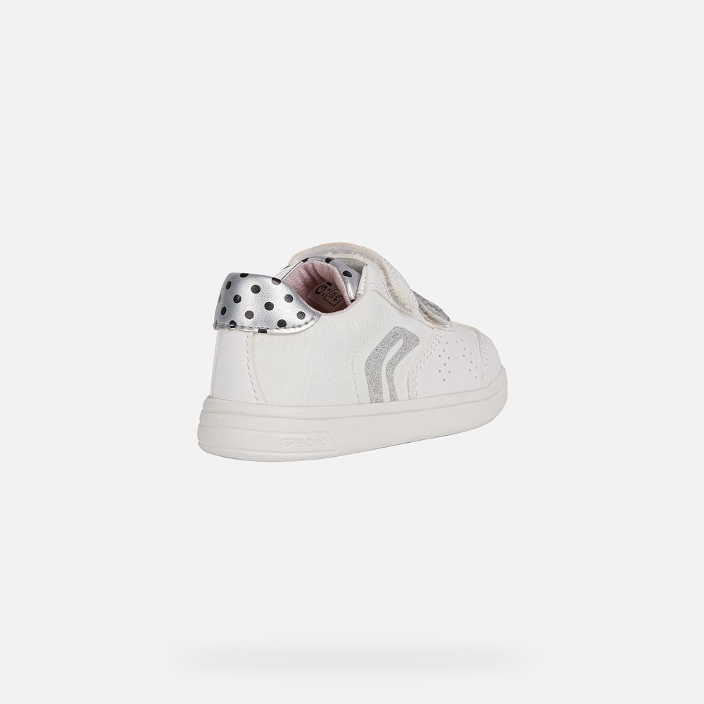 Geox Sneakers White/Silver Djrock Girl - Geox Baby Shoes - NUPRMO726